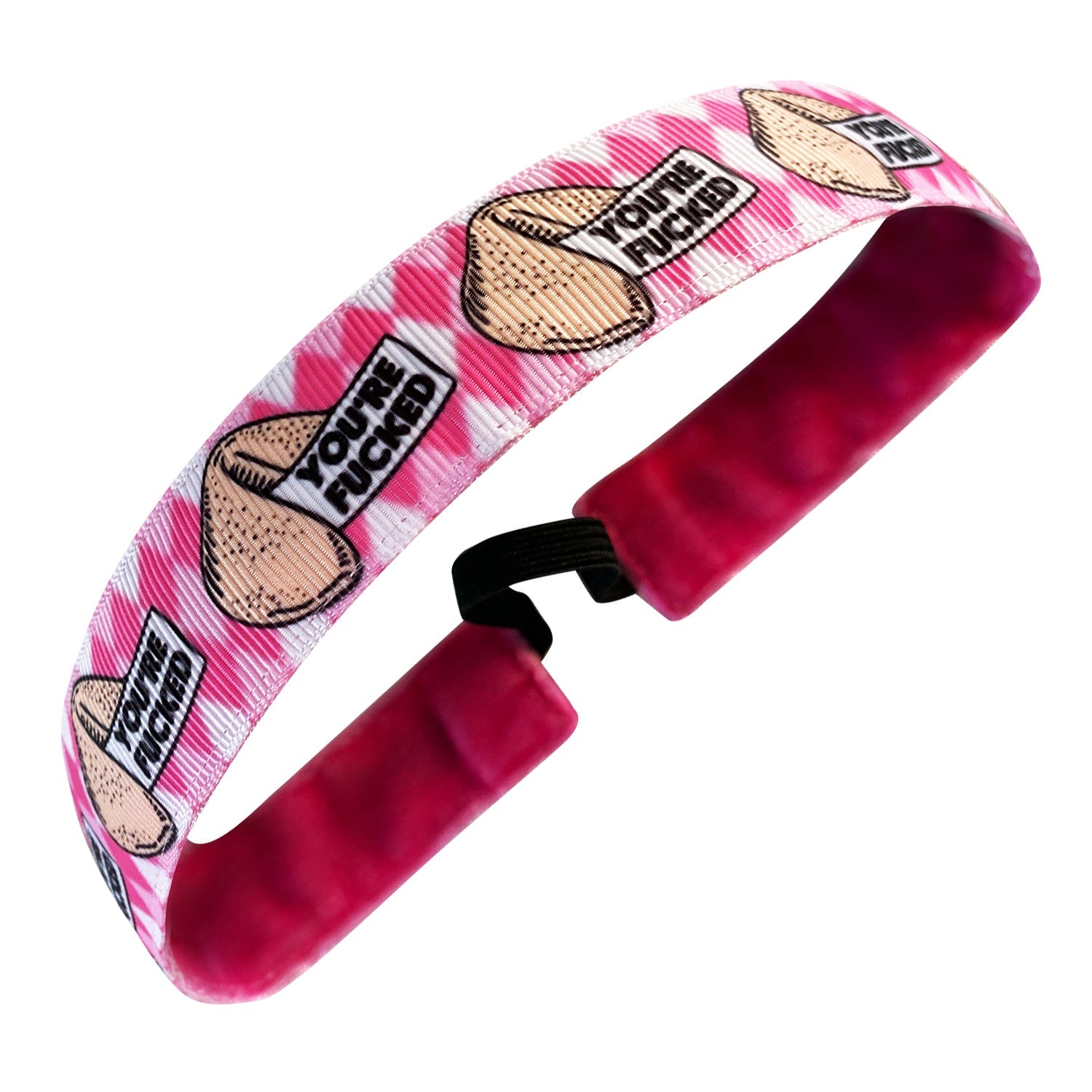 You're Fucked | Pink, Tan, White | 1 Inch Sweaty Bands Non Slip Headband