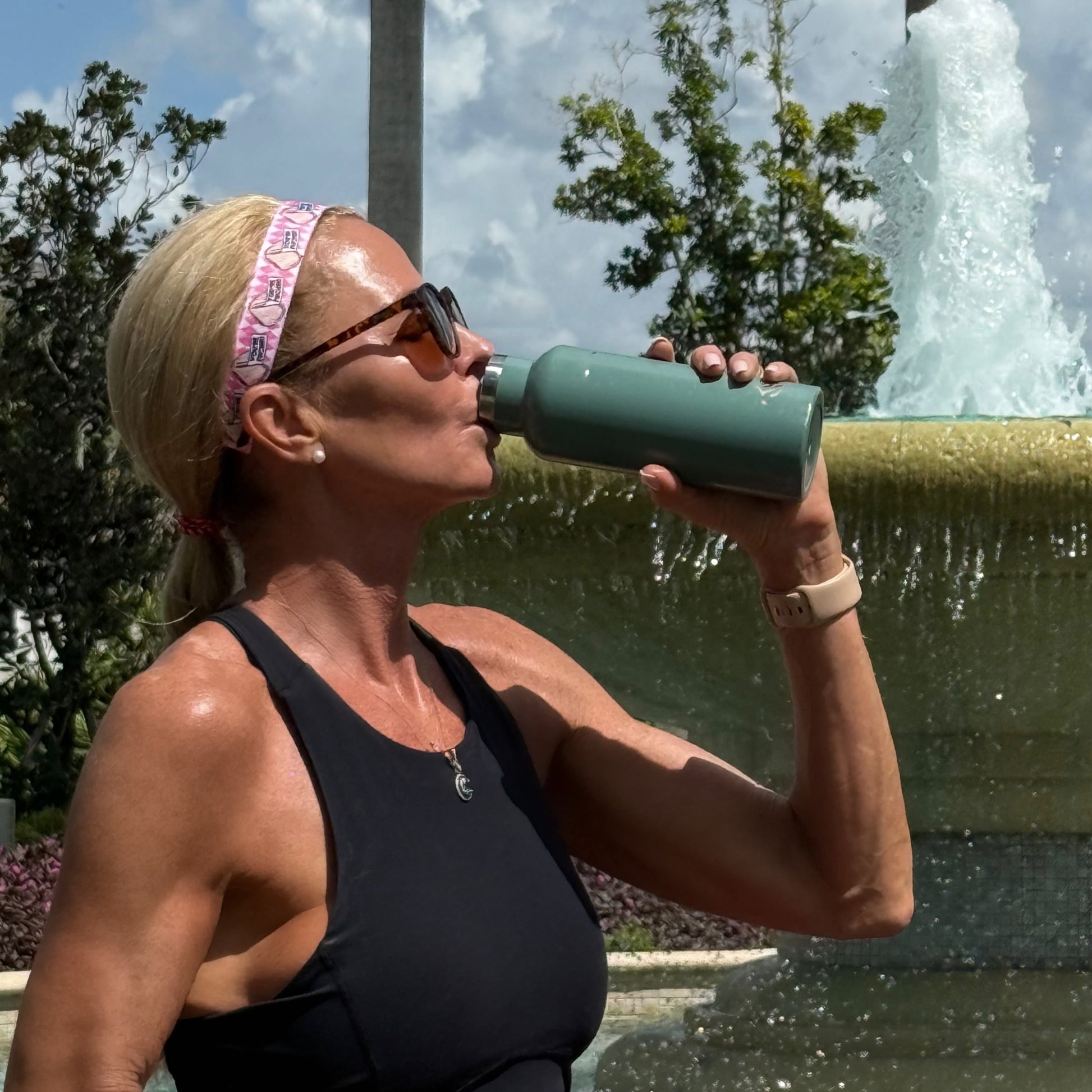 You're Fucked | Pink, Tan, White | 1 Inch Sweaty Bands Non Slip Headband