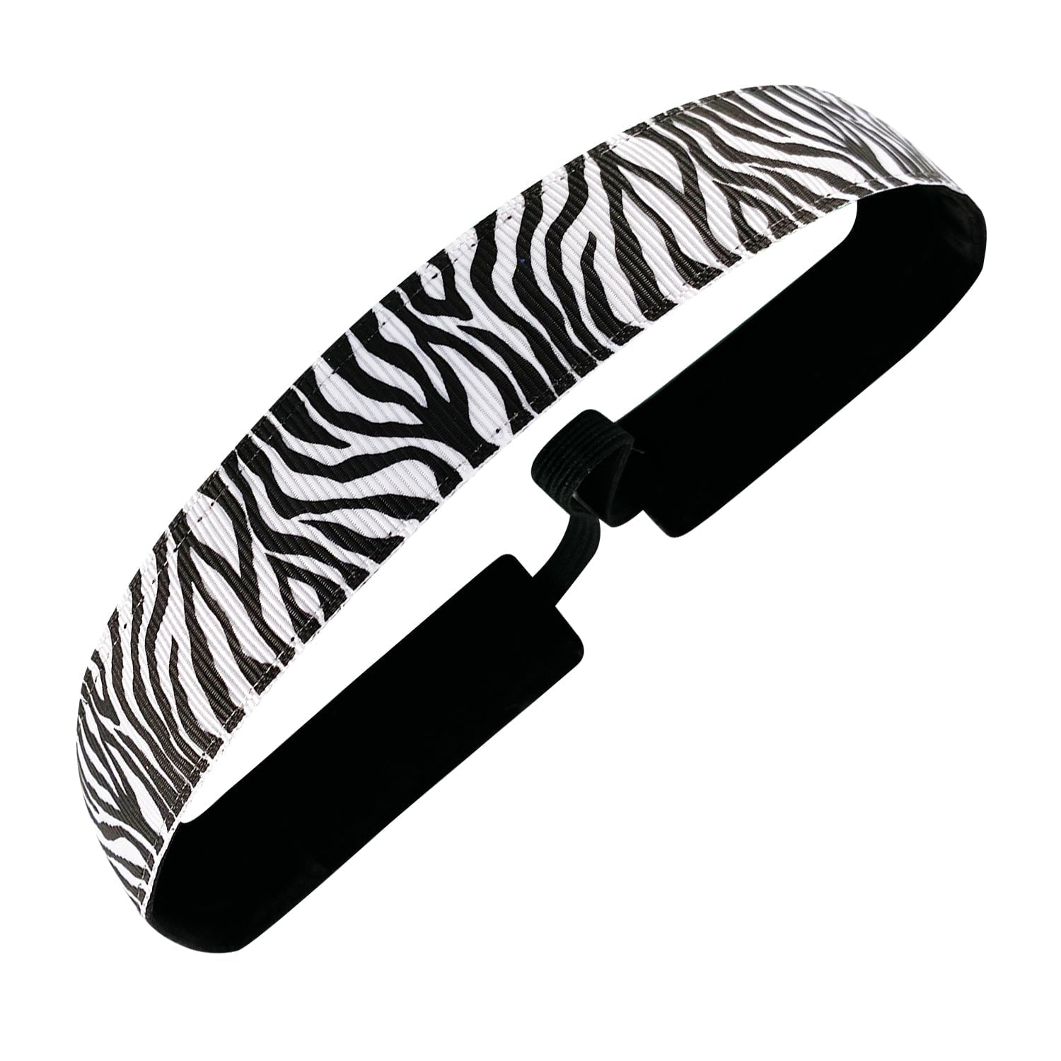 Zebra Stripes | Black, White | 1 Inch Sweaty Bands Non Slip Headband