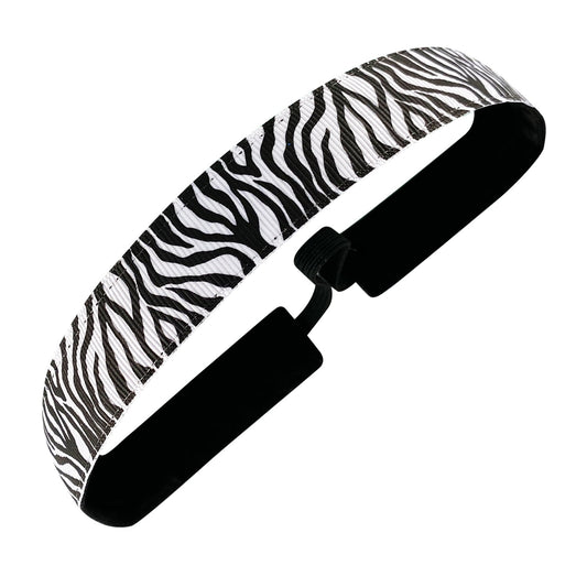 Zebra Stripes | Black, White | 1 Inch Sweaty Bands Non Slip Headband