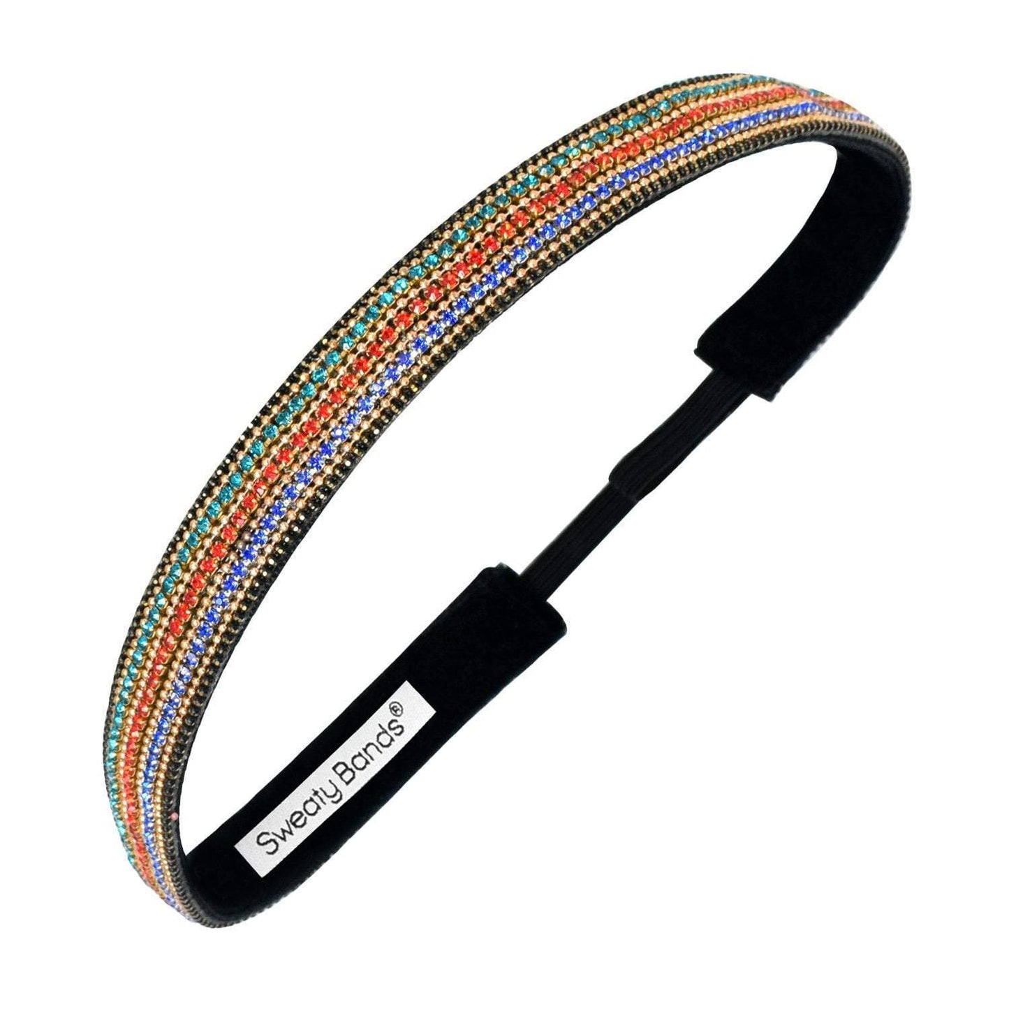 2 Pack | Bling | Sweat and Sparkle | Bronzed Goddess Sweaty Bands Non Slip Headband