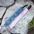 2 Pack | Deco Diamonds Pink, Holographic Black | 1 Inch Sweaty Bands Non Slip Headband