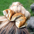 4 Pack | Scrunchies | Black, Charcoal, White, Gold Sweaty Bands Non Slip Headband