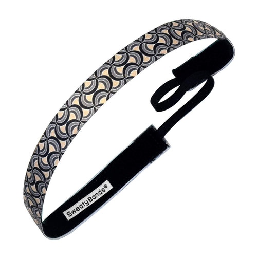 Amaze Yourself | Black, Tan | 5/8 Inch Sweaty Bands Non Slip Headband