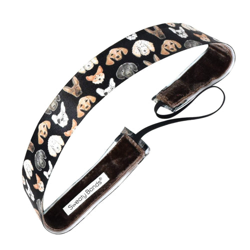 Animal | Dog Days | Black, Multi | 1 Inch Sweaty Bands Non Slip Headband