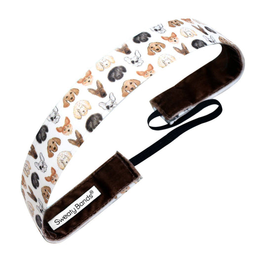 Animal | Dog Days | White, Multi | 1 Inch Sweaty Bands Non Slip Headband