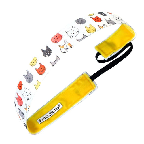 Animal | Smitten Kitten | White | 1 Inch Sweaty Bands Non Slip Headband