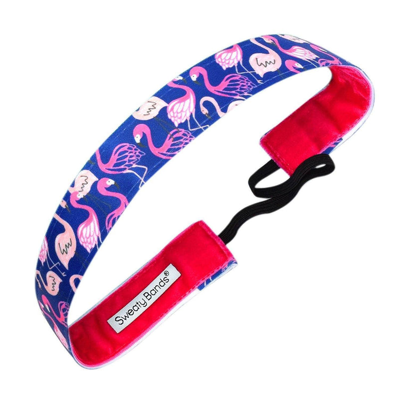 Animal | What the Flock | Navy, Pink | 1 Inch Sweaty Bands Non Slip Headband