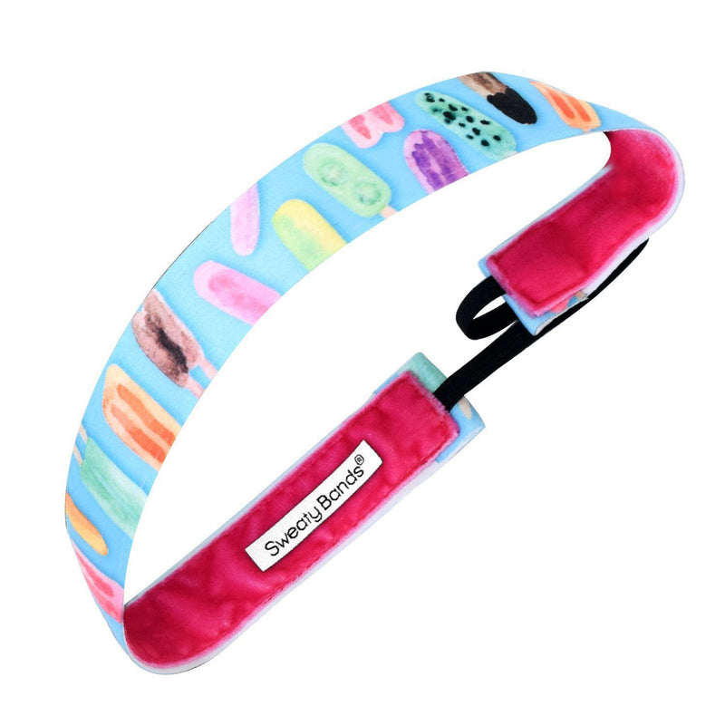 Anything is Popsicle | Blue, Multi | 1 Inch Sweaty Bands Non Slip Headband