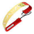 Belle of the Ball | Red, Yellow | 1 Inch Sweaty Bands Non Slip Headband