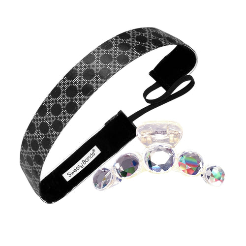 Black Friday 2 Pack | Luna | Gemstone Hair Claw Sweaty Bands Non Slip Headband