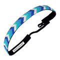 Bling | Beaded Chevron | Blue | 5/8 Inch Sweaty Bands Non Slip Headband