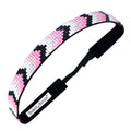 Bling | Beaded Chevron | Pink, Black, White | 5/8 Inch Sweaty Bands Non Slip Headband