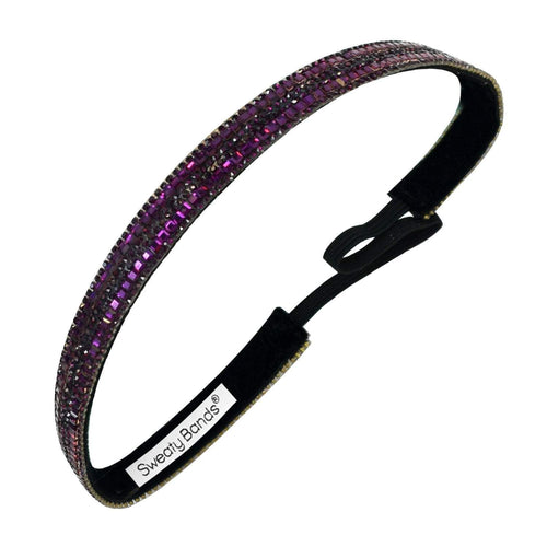 Bling | Dazzle Me | Purple | 5/8 Inch Sweaty Bands Non Slip Headband