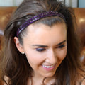 Bling | Dazzle Me | Purple | 5/8 Inch Sweaty Bands Non Slip Headband