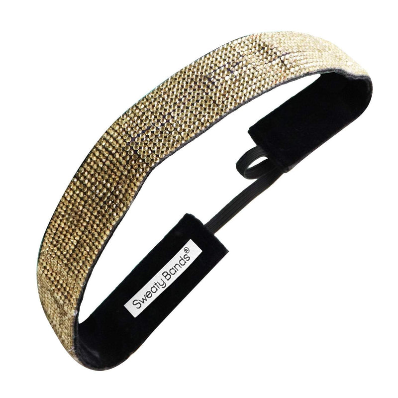 Bling | Glitterati | Gold | 1 Inch Sweaty Bands Non Slip Headband