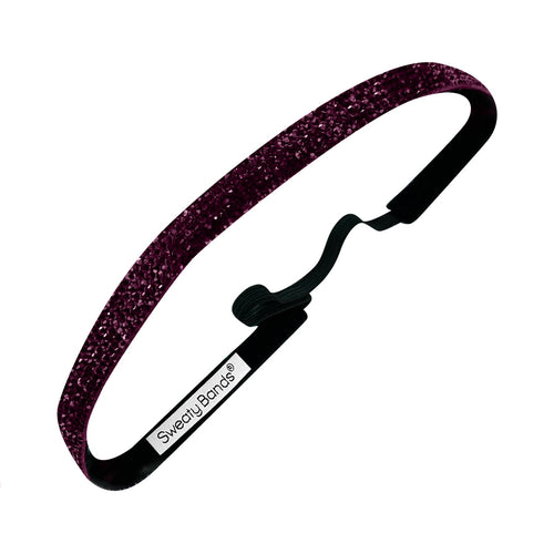 Bling | Glitterati | Purple | 3/8 Inch Sweaty Bands Non Slip Headband