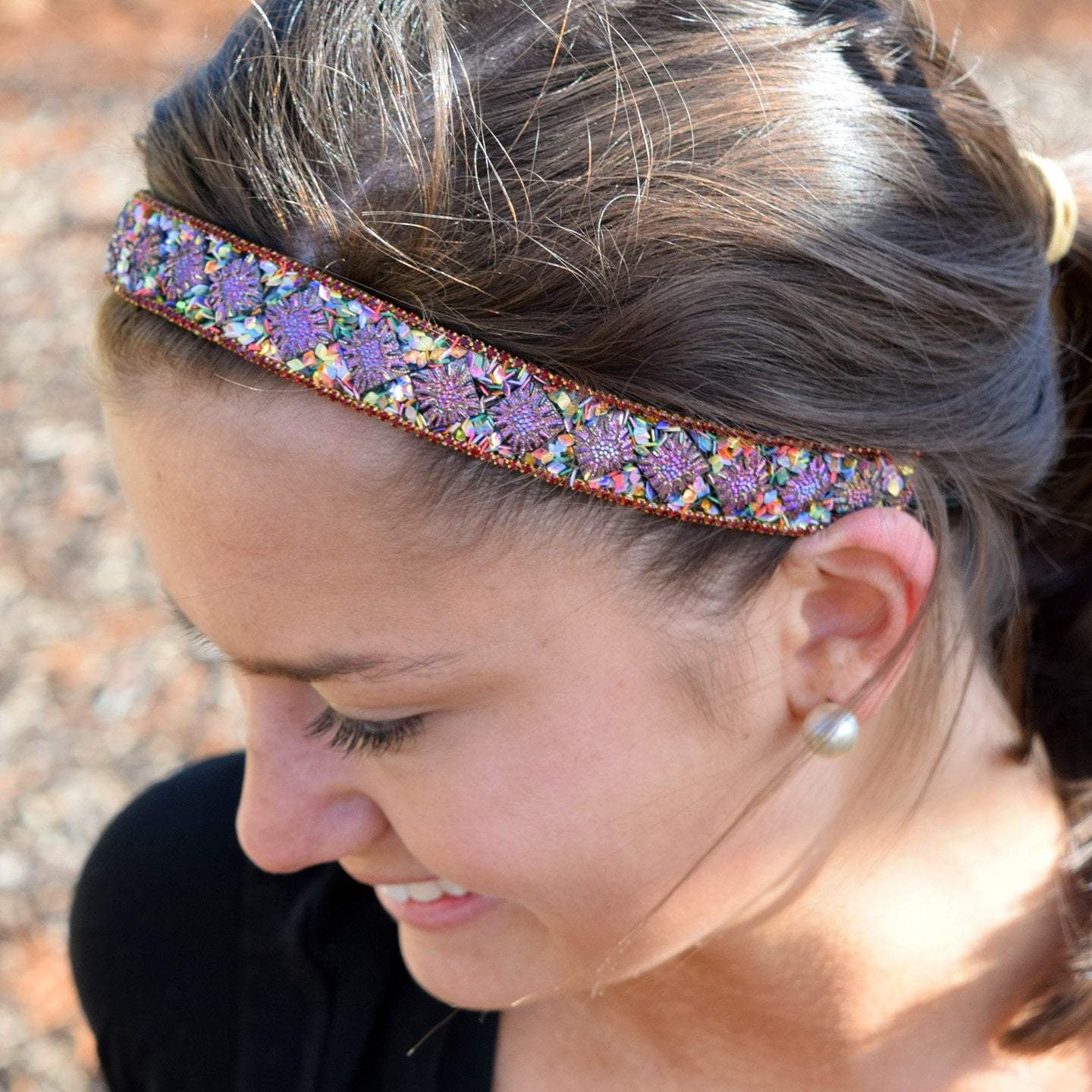 Bling | Gypsy Glam | Pink, Multi | 7/8 Inch Sweaty Bands Non Slip Headband