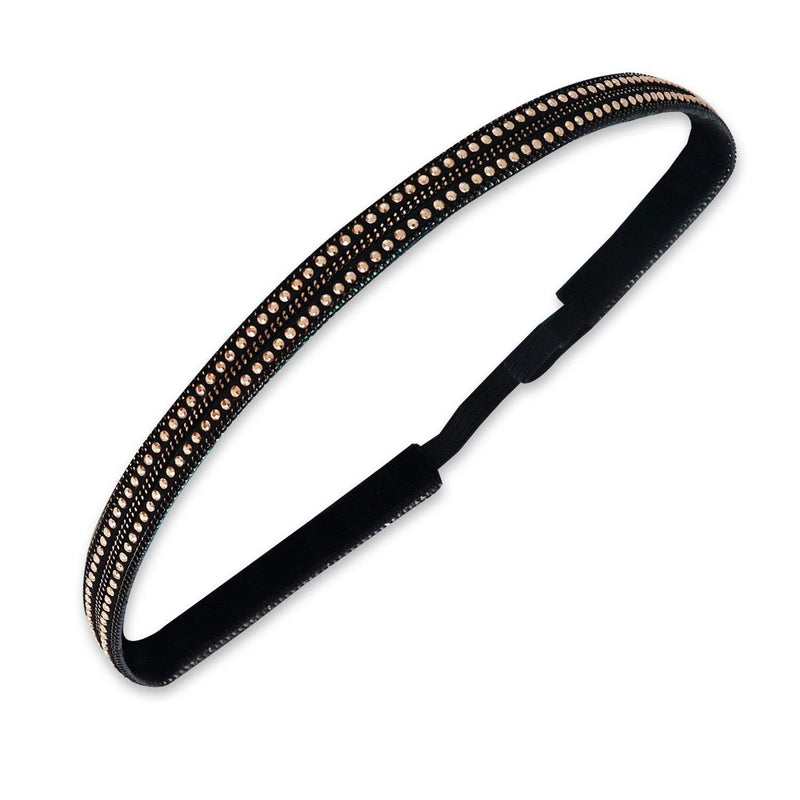 Bling | I'm a Stud | Black, Gold | 3/8 Inch Sweaty Bands Non Slip Headband