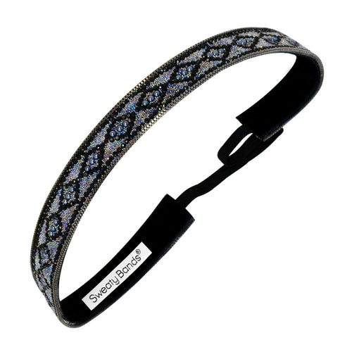 Bling It | Diamond Goals | Black, Iridescent | 5/8 Inch Sweaty Bands