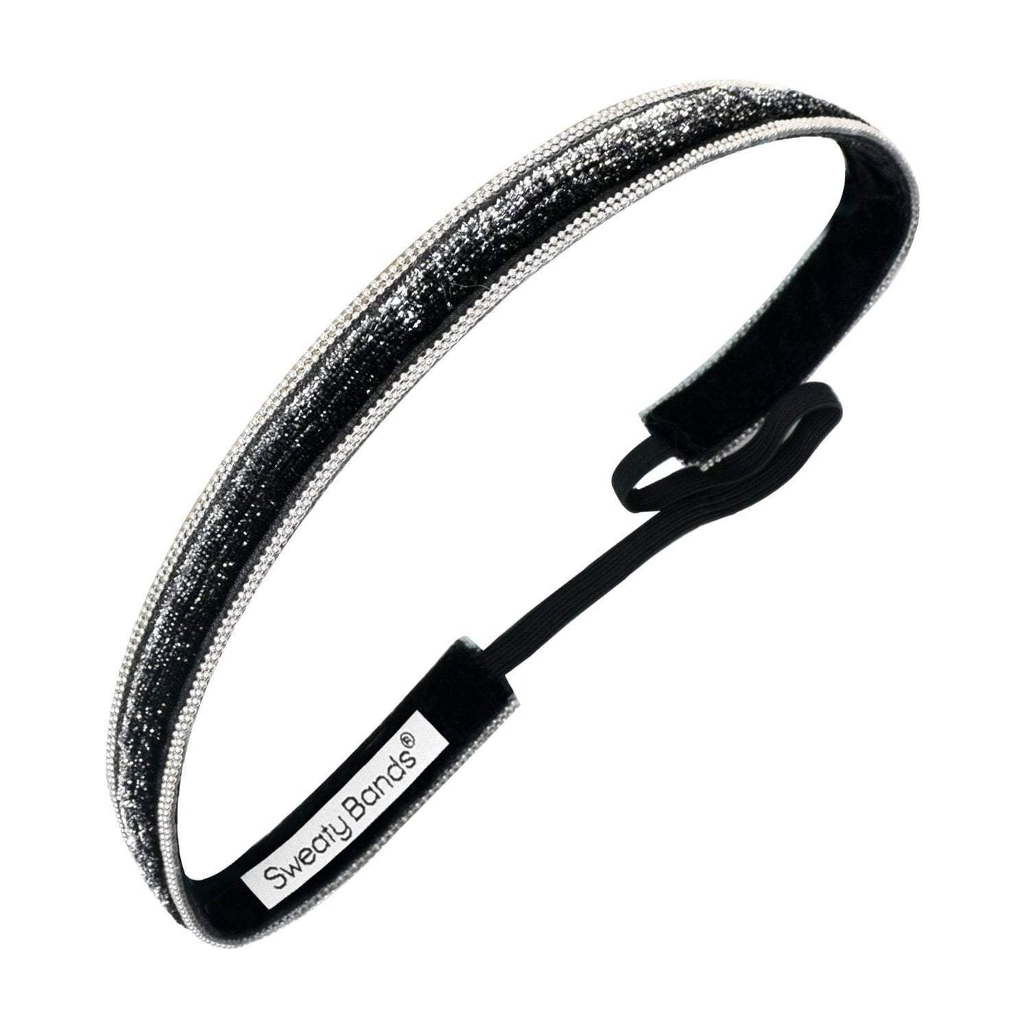 Bling | Ombré | Black | 5/8 Inch Sweaty Bands Non Slip Headband