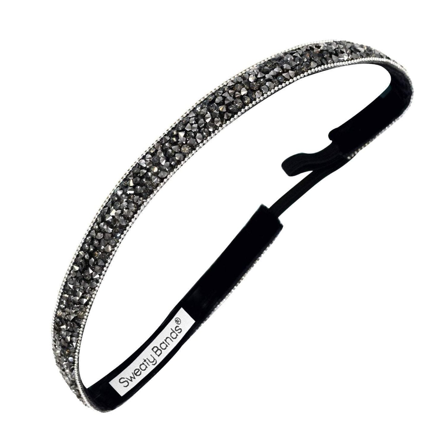 Bling | Shine On | Gunmetal | 5/8 Inch Sweaty Bands Non Slip Headband