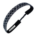 Bling | Top Shelf | Black, Silver | 3/4 Inch Sweaty Bands Non Slip Headband