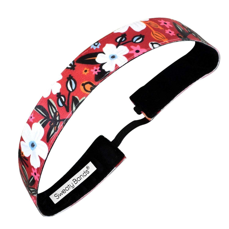 Bloominous | Cranberry | 1 Inch Sweaty Bands Non Slip Headband