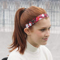 Bloominous | Cranberry | 1 Inch Sweaty Bands Non Slip Headband