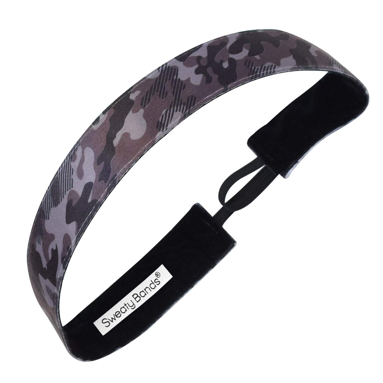 Booty Camp | Grey, Camo | 1 Inch Sweaty Bands Non Slip Headband