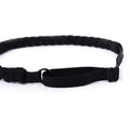 Braided Adjustable Sweaty Band | Black | 1/2 Inch Sweaty Bands Non Slip Headband