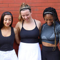 Braided Adjustable Sweaty Band | Black | 1/2 Inch Sweaty Bands Non Slip Headband