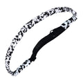 Braided Adjustable Sweaty Band | Black, White | 1/2 Inch Sweaty Bands Non Slip Headband