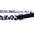 Braided Adjustable Sweaty Band | Black, White | 1/2 Inch Sweaty Bands Non Slip Headband