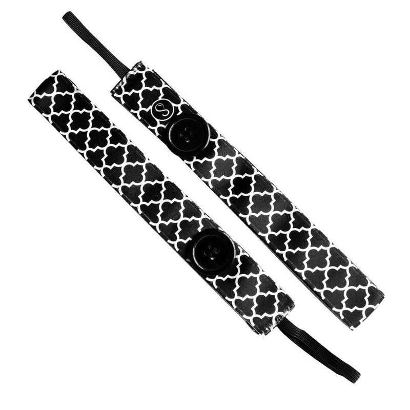 Buttons | Moroccan My World | Black | 1 Inch Sweaty Bands Non Slip Headband