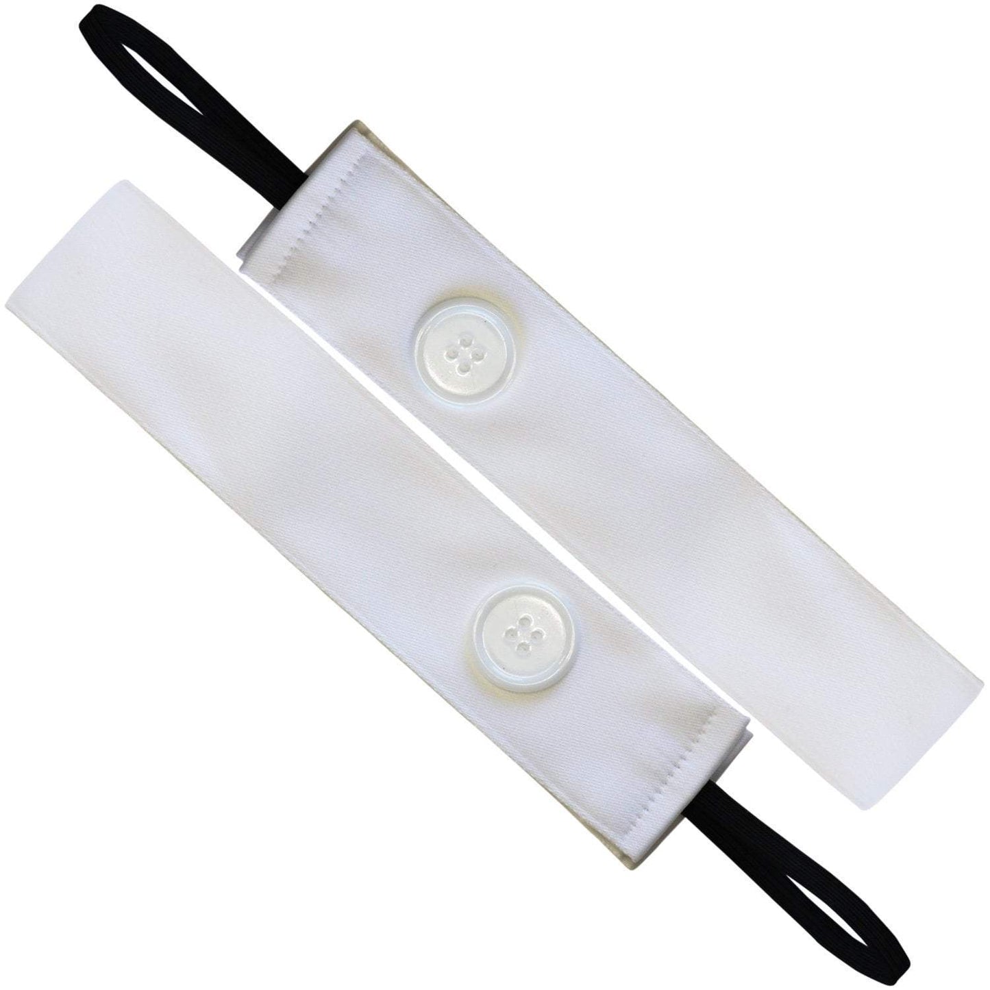 Buttons | Wicked | White | 1.5 Inch Sweaty Bands Non Slip Headband