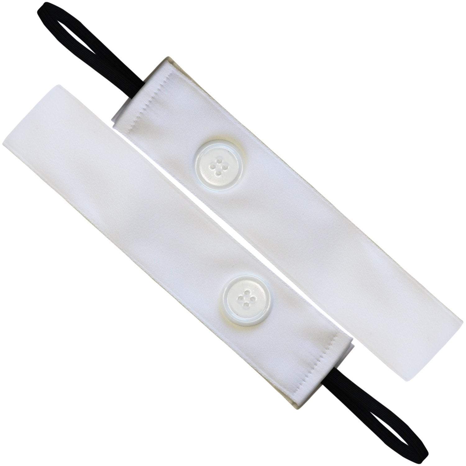 Buttons | Wicked | White | 1.5 Inch Sweaty Bands Non Slip Headband