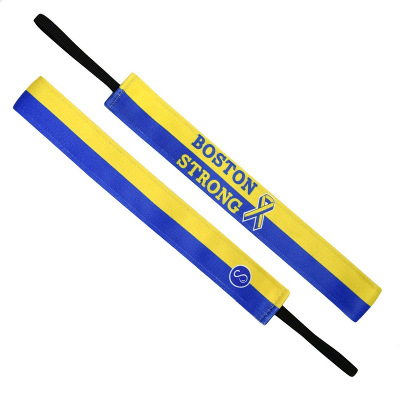 City Pride | Boston Strong Two Faced | Blue, Yellow | 1 Inch Sweaty Bands Non Slip Headband