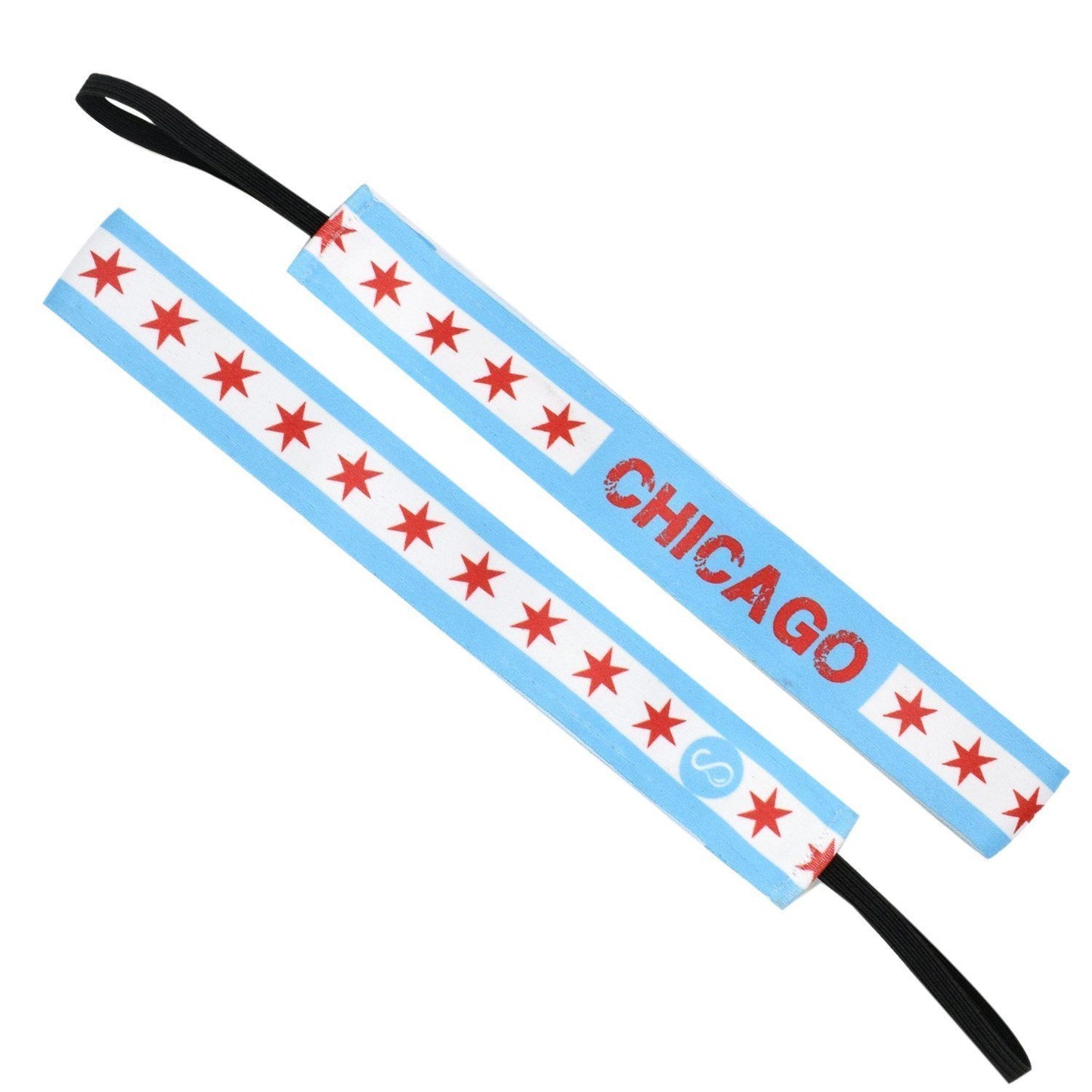 City Pride | Chicago Flag Vintage | Multi | 1 Inch Sweaty Bands Non Slip Headband