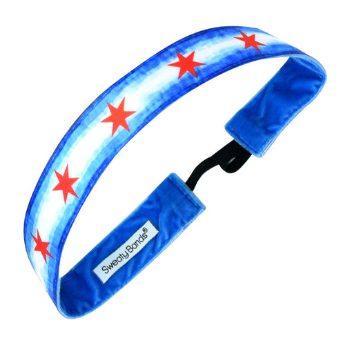 City Pride | Chicago Watercolor | Blue | 1 Inch Sweaty Bands