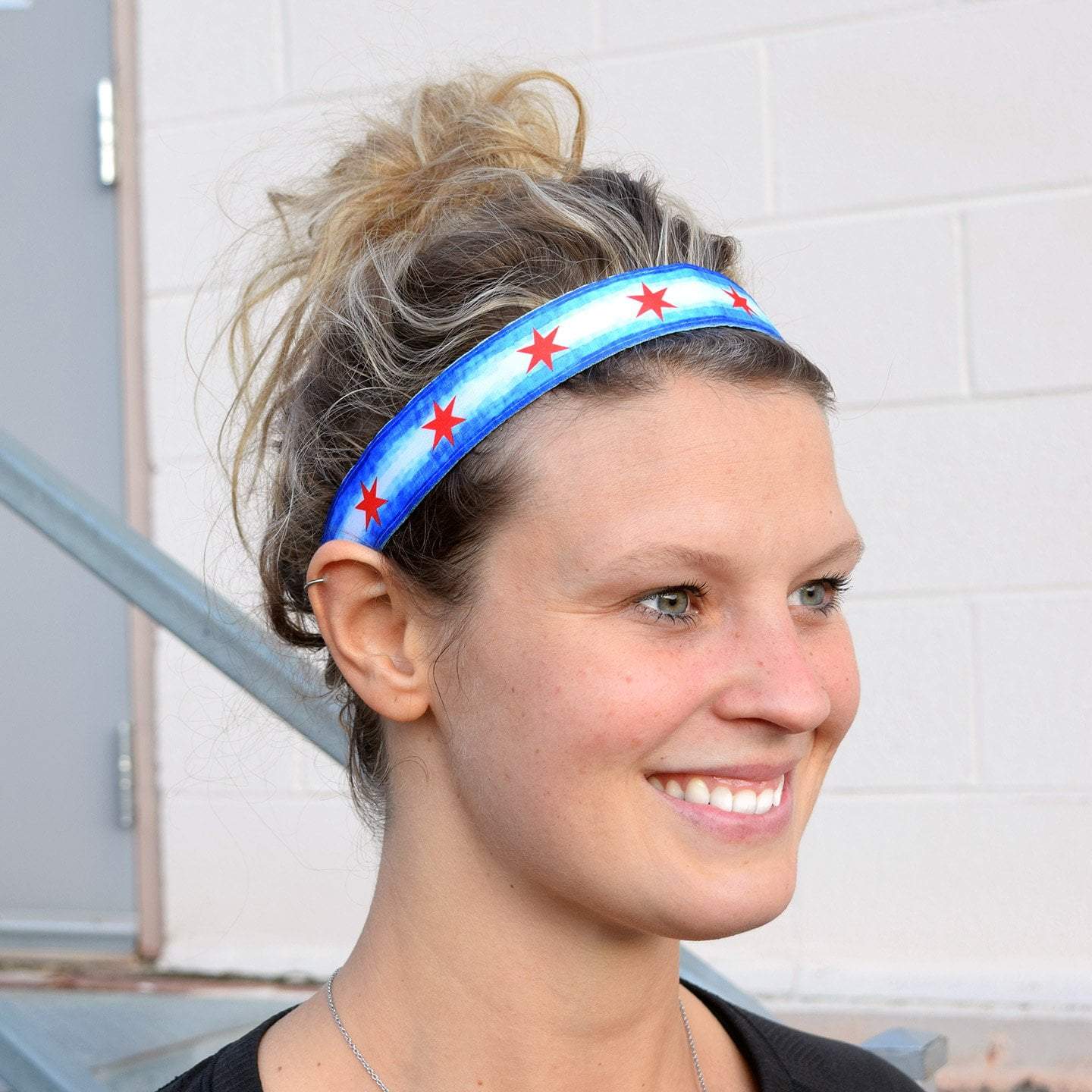 City Pride | Chicago Watercolor | Blue | 1 Inch Sweaty Bands