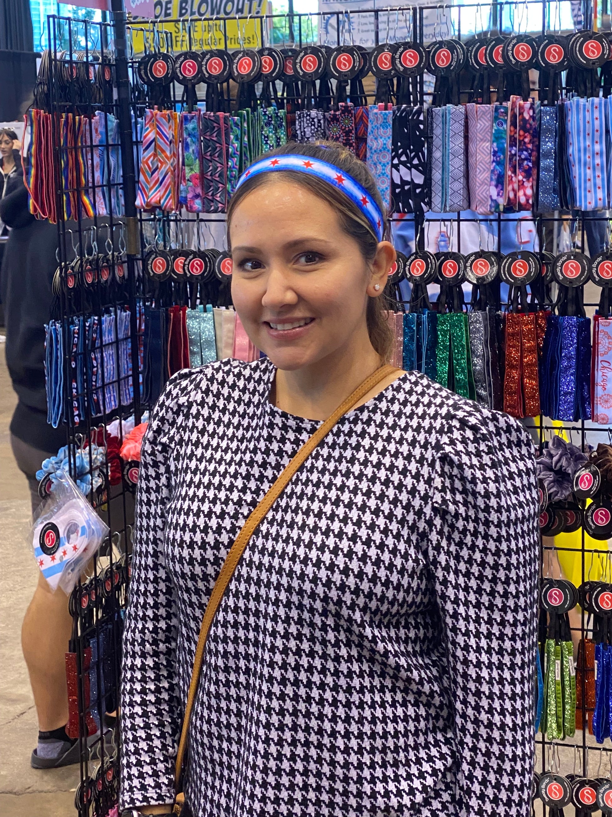 City Pride | Chicago Watercolor | Blue | 1 Inch Sweaty Bands Non Slip Headband