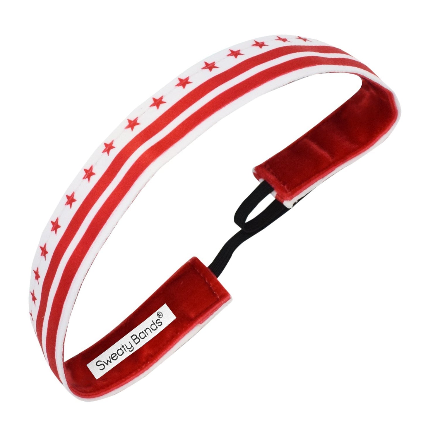 City Pride | DC Flag | Red, White | 1 Inch Sweaty Bands Non Slip Headband