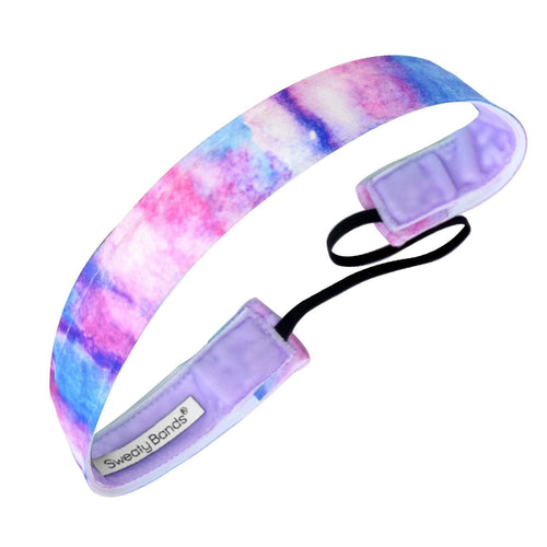 Colorwash | Purple, Blue | 1 Inch Sweaty Bands Non Slip Headband
