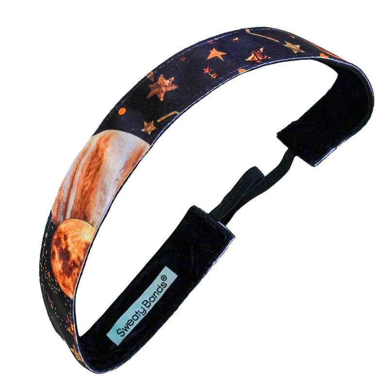 Cosmic | Black | 1 Inch Sweaty Bands Non Slip Headband