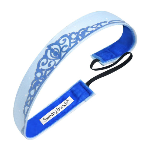 Crown Me | Blue | 1 Inch Sweaty Bands Non Slip Headband