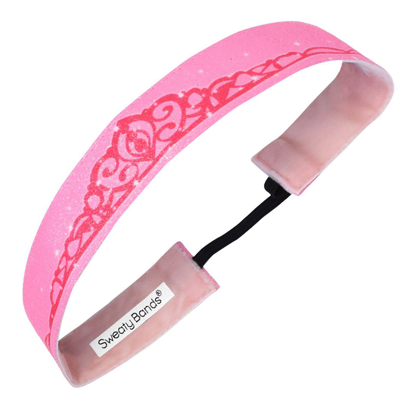 Crown Me | Shimmer | Pink | 1 Inch Sweaty Bands