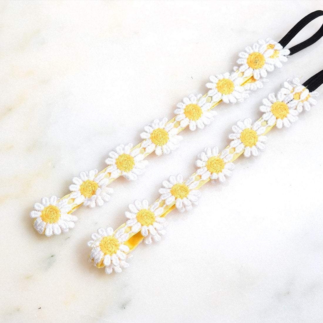 Daisy Chain | Yellow | 3/8 Inch Sweaty Bands Non Slip Headband