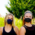 Face Mask | Bling Extra | 3 Pack | Black, Silver Sweaty Bands Non Slip Headband