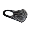 Face Mask | Bling Extra | SINGLE | Black, Iridescent Silver Sweaty Bands Non Slip Headband